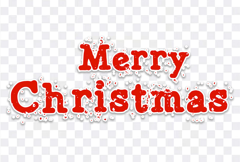 Red Merry Christmas Text Png Clipart Image On Transparent Background For Free Download