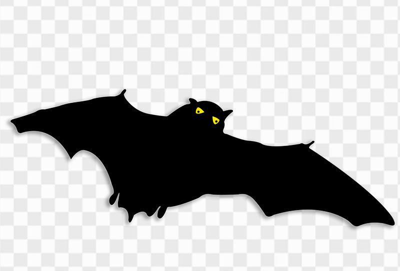 Scary Flying Bat Silhouette Png Clipart Image With Transparent Background Free Download