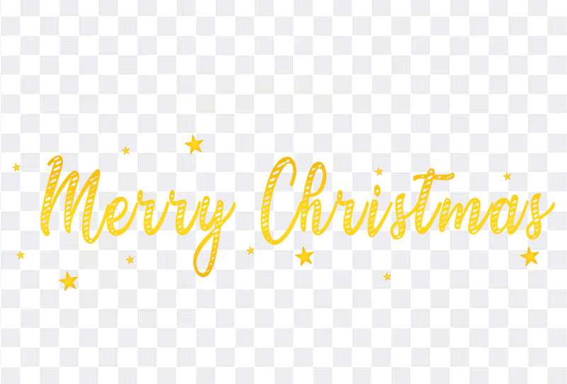 Download Free Merry Christmas Gold Text With Stars Png Clipart Image With Transparent Background