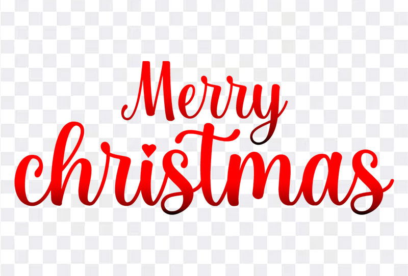 Red Merry Christmas Gradient Embroidery Text Vector Png With Transparent Background Free Download