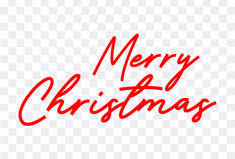 Red Handwritten Merry Christmas Text Png Clipart Image On Transparent Background Free Download