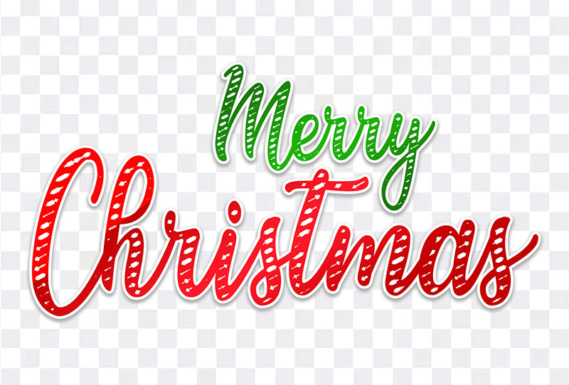 Merry Christmas Decorative Designer Lettering Text Png Clipart Image For Free Download