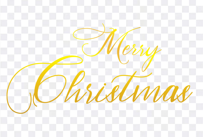 Happy Merry Christmas Golden Lettering Text Png Clipart Image Transparent Free Download