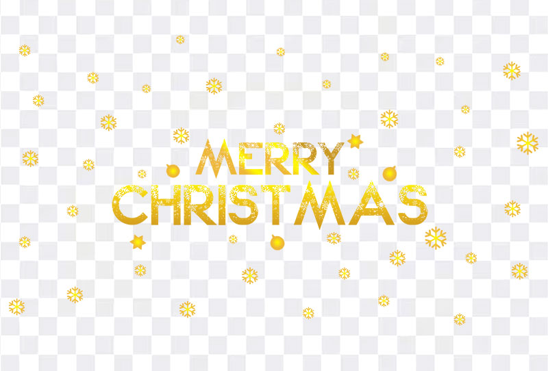 Designer Gold Merry Christmas Typography Png Clipart Image For Free Download
