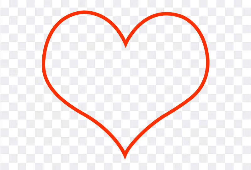 Free Red Outline Heart Vector Clipart Png Image Transparent For Download