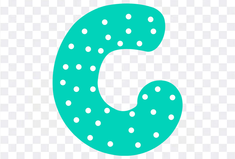 Letter C Cartoon Isolated Vector Clipart On Transparent Background Free Download