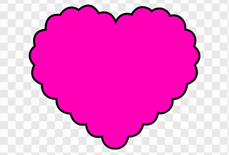 Download Rounded Pink Heart Shape Vector Clipart Png Free Image On Transparent Background