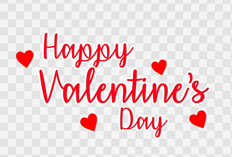 Cute Happy Valentines Day Text Vector Png Image Transparent For Free Download