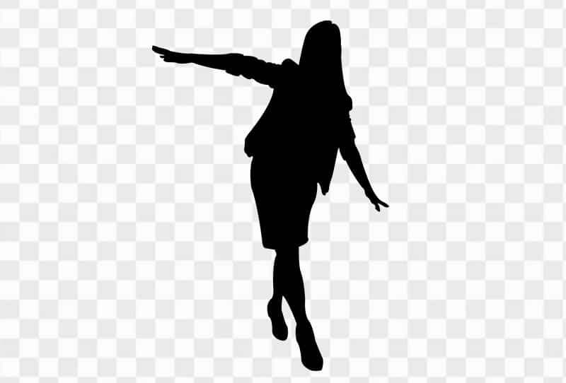 Free Girl Dancing Silhouette Vector Png On Transparent Background For Download