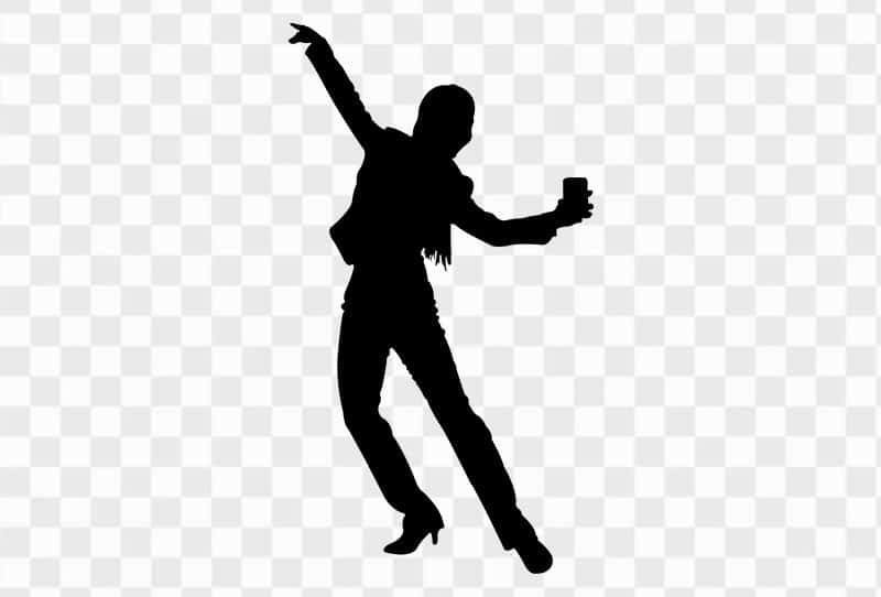 Young Girl Dancing Silhouette Vector Free Png Transparent For Free Download