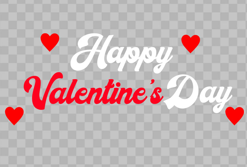Beautiful Happy Valentines Day Text Vector HD Png Image With Transparent Background For Free Download