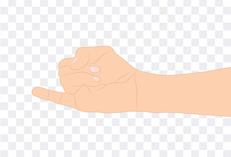 Little Finger Up Gesture Cartoon Vector Clipart Image Transparent For Free Download