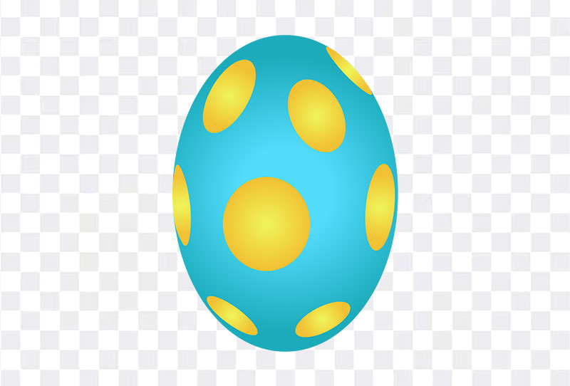 Blue And Yellow Easter Egg Vector Png On Transparent Background For Free Download