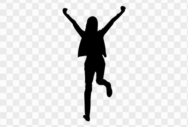 Happy Women Dancing Silhouette Png With Clear Background Free Download