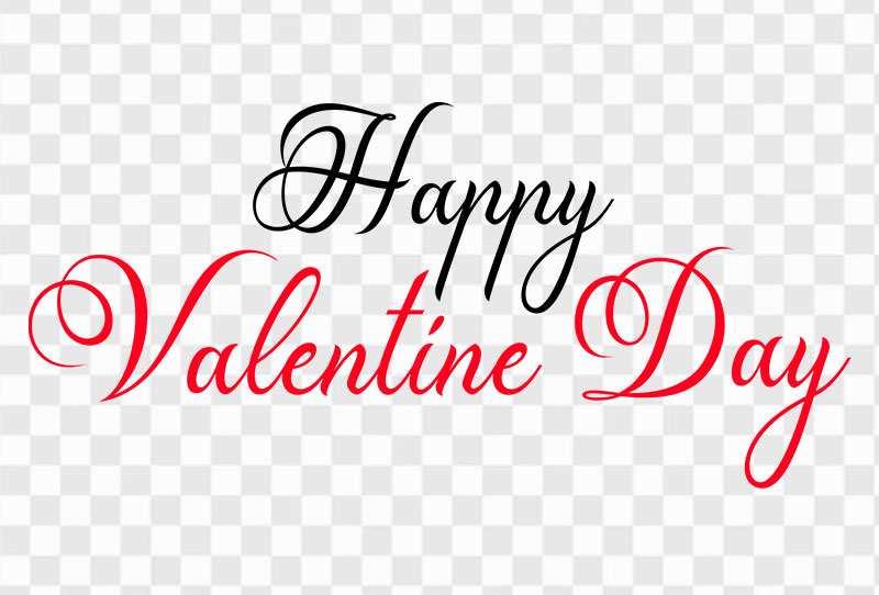 Happy Valentines Day Calligraphy Font Text Png Image Transparent Free Download