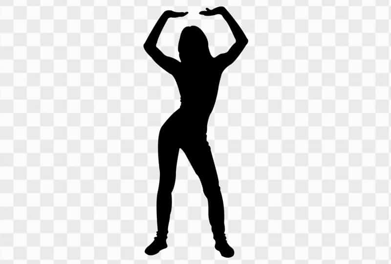 Silhouette Of A Woman Dancing In Disco Vector Png Image Transparent For Free Download