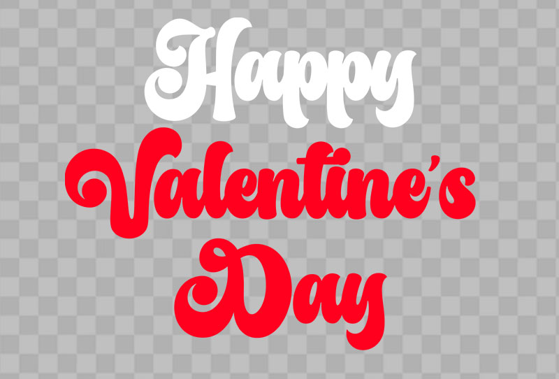 Designer Happy Valentine Day Text Png Image Transparent For Free Download