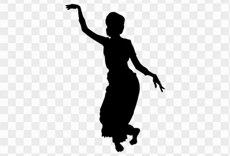 Indian Classical Woman Dance Silhouette Vector Png Image On Transparent Background Free Download