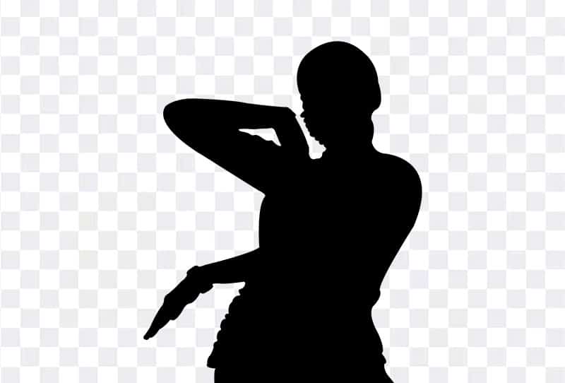 Indian Women Dance Closeup Silhouette Vector Png Transparent Image For Free Download
