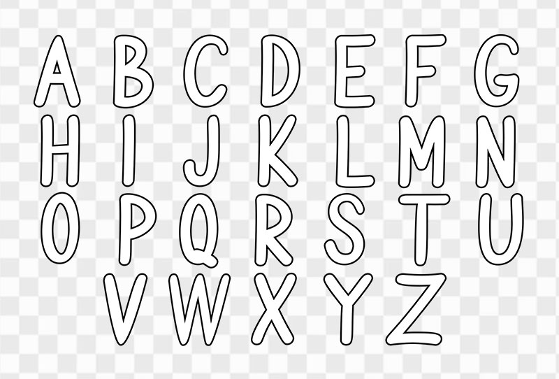 Alphabet Printable Png Image With Transparent Background For Free Download