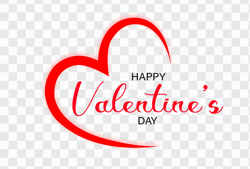 Beautiful Valentine Day Text In A Heart Png Vector Image Transparent Free Download