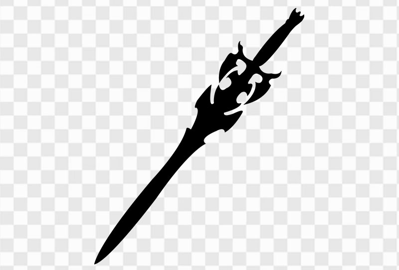 Free Black War Sword Silhouette Vector Clipart Png Transparent Image For Download
