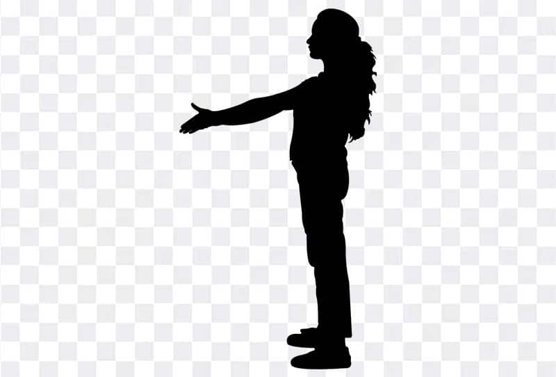 Transparent Woman Handshake Silhouette Vector Png Image With Clear Background Free Download