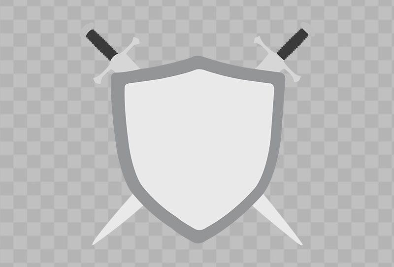 Download Two Crossed Swords With Shield Vector Clipart Free Png Image On Transparent Background