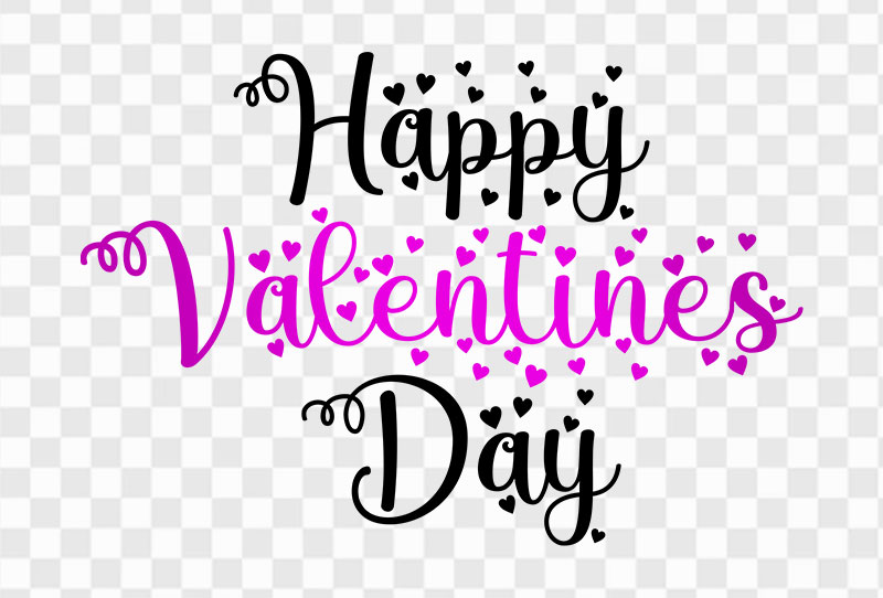 Decorative Valentines Day Lettering Text Vector Png Image Transparent For Free Download