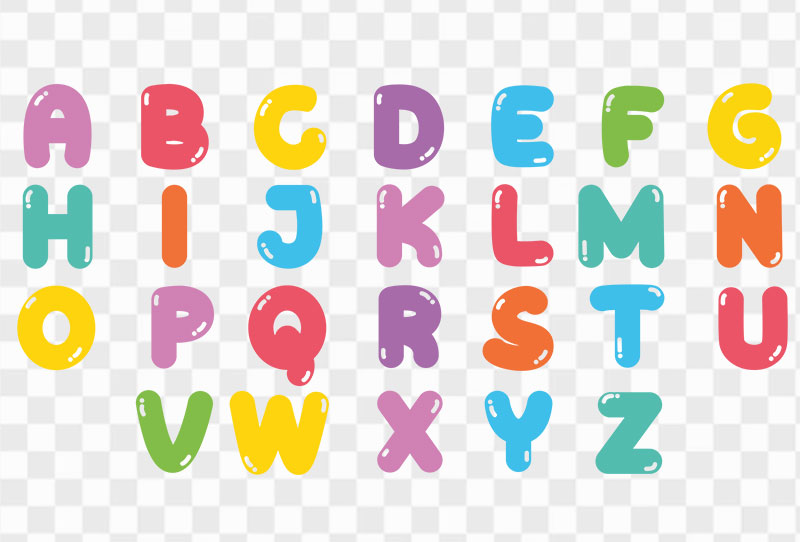 Colorful Alphabet Letters Vector Png Clipart Image On Transparent Background For Free Download