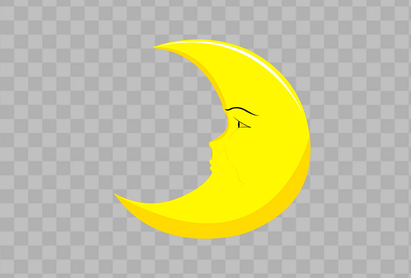 Cute Yellow Moon Vector Clipart Png Transparent Image For Free Download