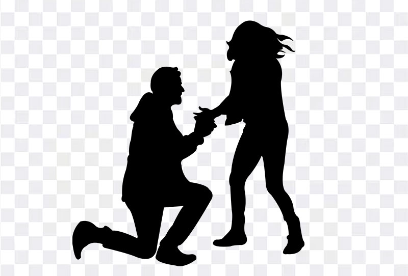 Silhouette Of Couple Vector Png Transparent Image Free Download