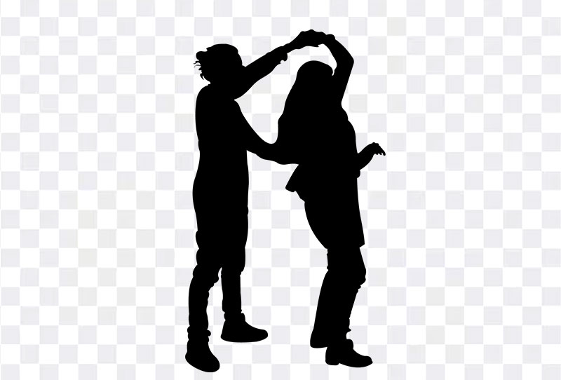 Free Romantic Couple Walking Silhouette Vector Png Transparent Image For Download