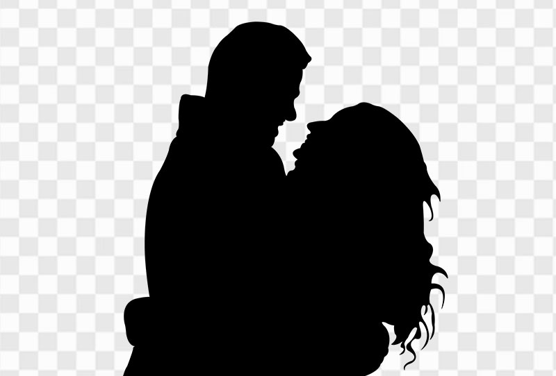 Couple In Love Silhouette Png Transparent Image Free Download