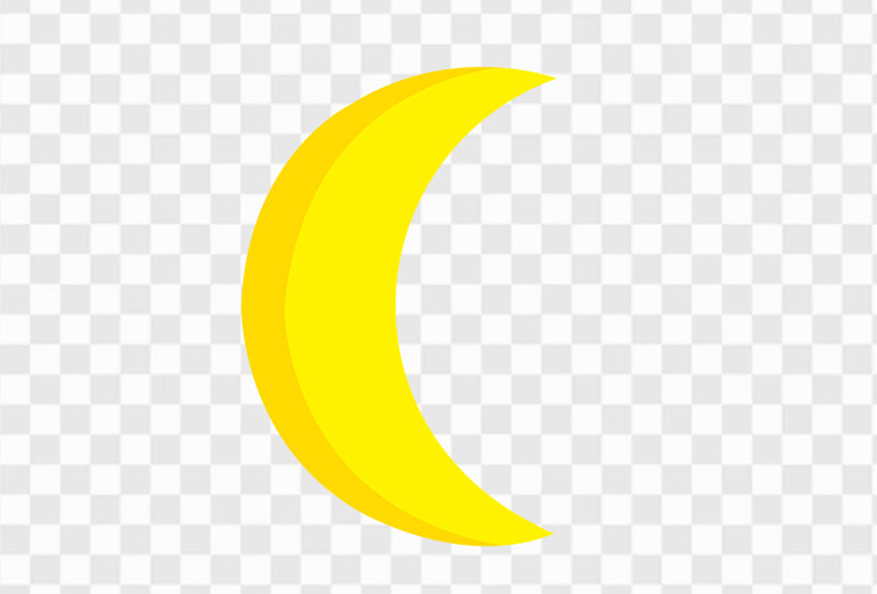 Yellow Crescent Moon Vector Clipart Png Transparent Image Free Download