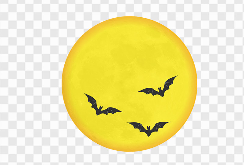 Full Moon With Vampire Bats Vector Clipart Png Transparent Image Free Download