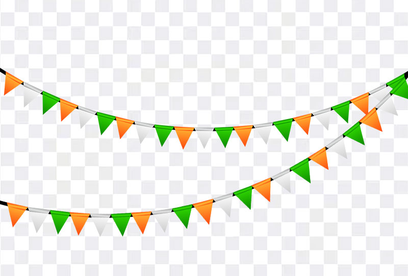Download Hq Indian Flag Color Garland Flag Vector Clipart Png Free With Transparent Background