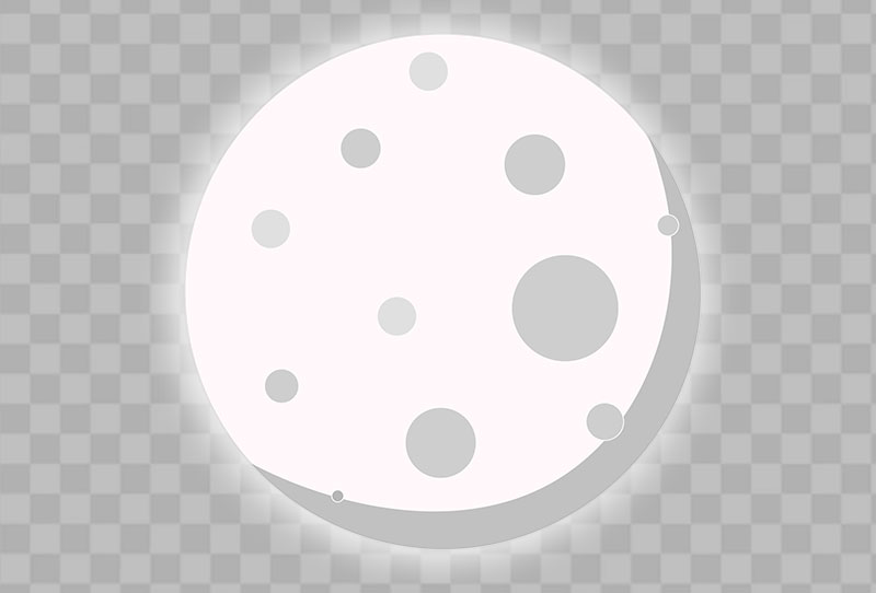 Glowing White Full Moon Vector Clipart Png Transparent Image Free Download