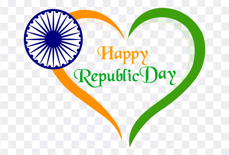 Heart Shape Republic Day Vector Design Clipart Png Transparent Image Free Download