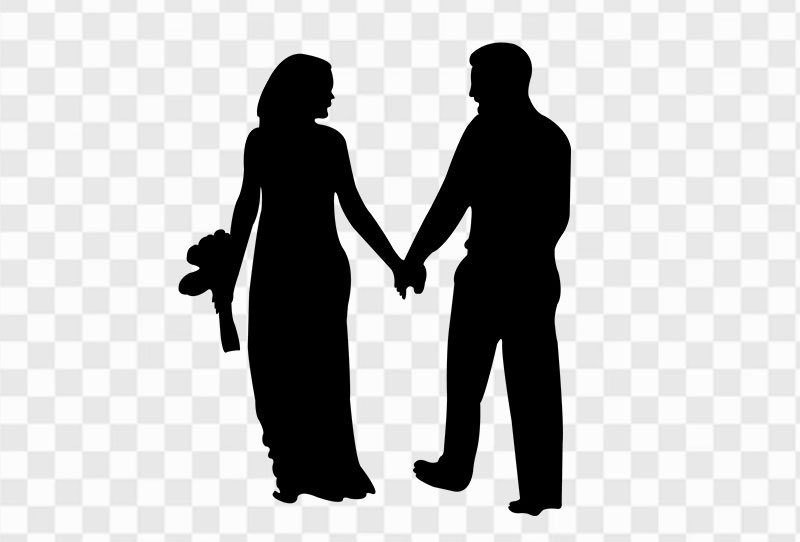 Free Valentine Lovers Walking Together Silhouette Png Transparent Image For Download