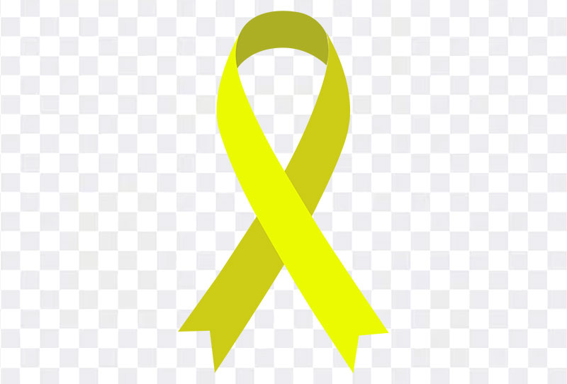 Yellow Cancer Awareness Ribbon Vector Clipart Png Transparent Image Free Download