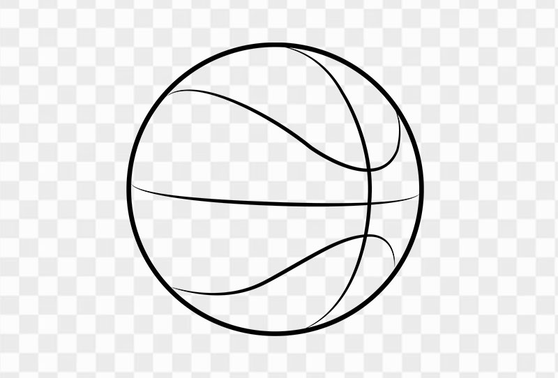 Basketball Black Line Art Vector Png Transparent Image For Free Download