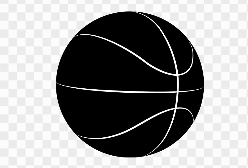 Black Silhouette Of Basketball Png Transparent Image For Free Download