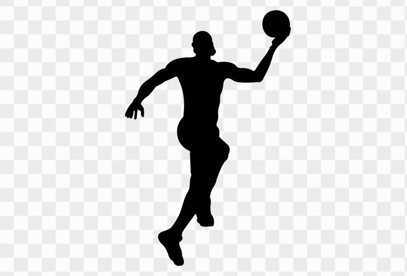 Silhouette Of Basketball Player Vector Clipart Png Transparent Image For Free Download