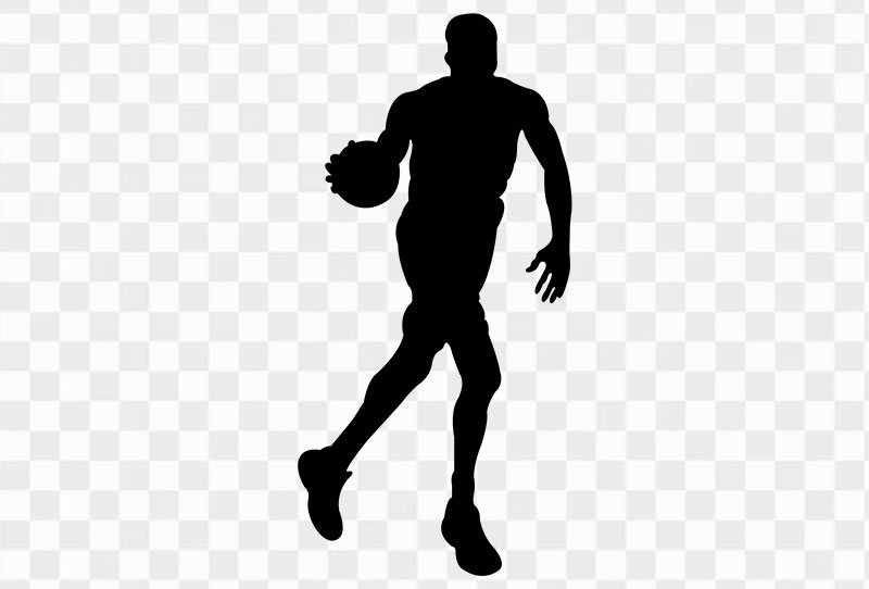 Black Silhouette Of Basketball Vector Png Transparent Image Free Download