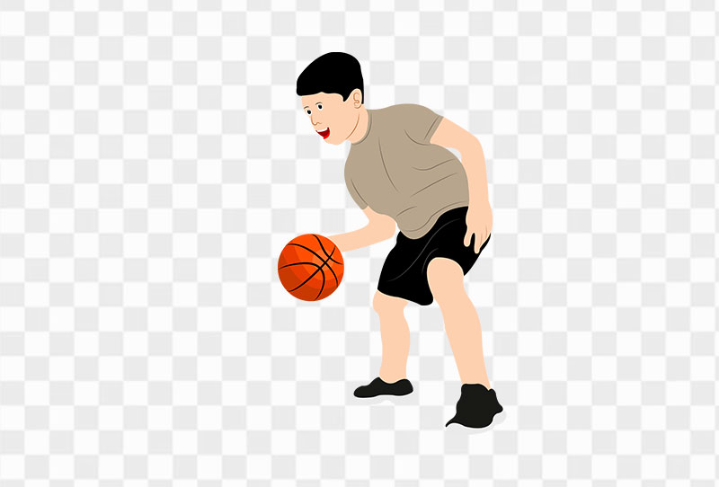 Cartoon Boy Playing Basketball Vector Clipart Png Transparent Image Free Download