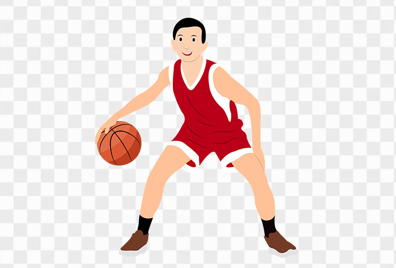 Cute Young Boy Playing Basketball Vector Clipart Png Image Free Download