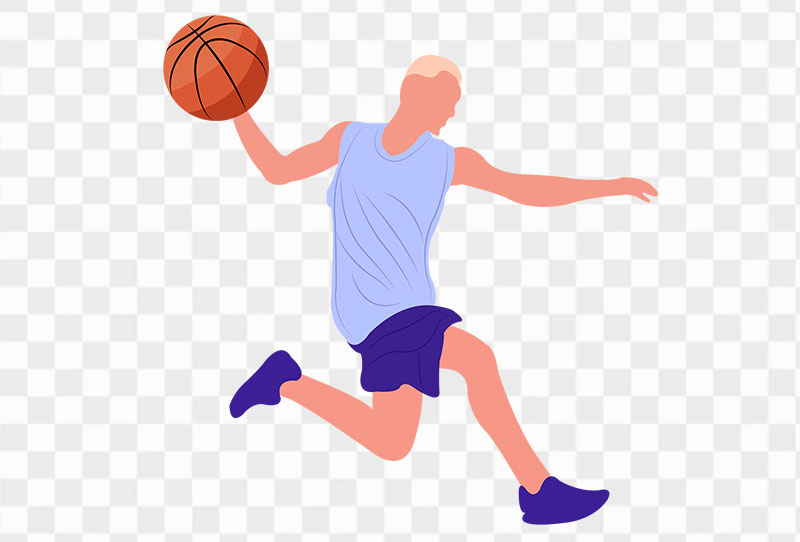Download Athlete Basketball Player Vector Illustration Png Transparent Free Image