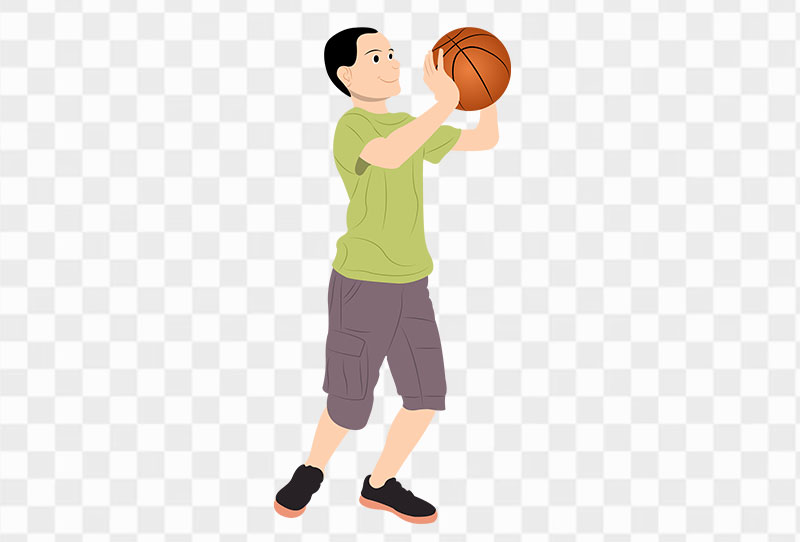 Cute Little Boy Playing Basketball Vector Clipart Png Image For Free Download