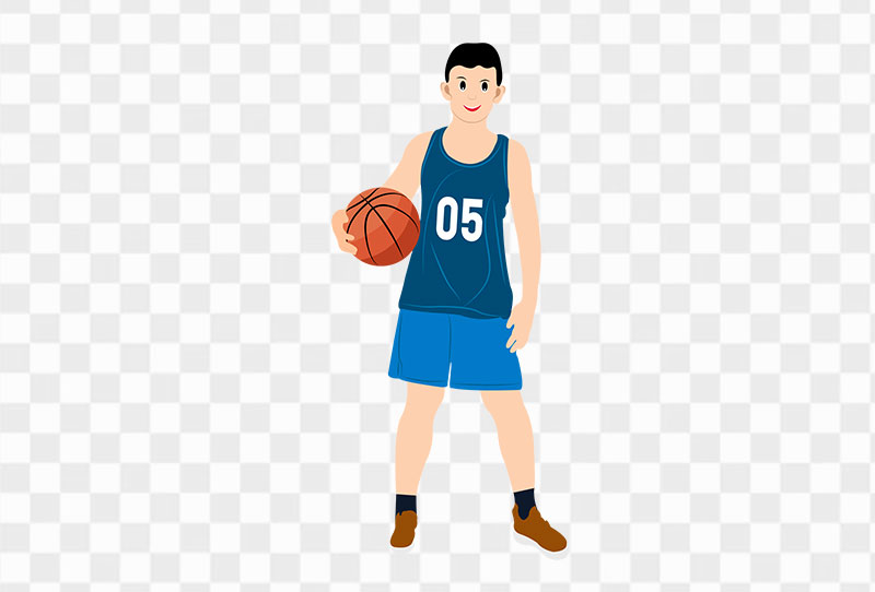 A Boy Hold Basketball Vector Clipart Png Transparent Image For Free Download
